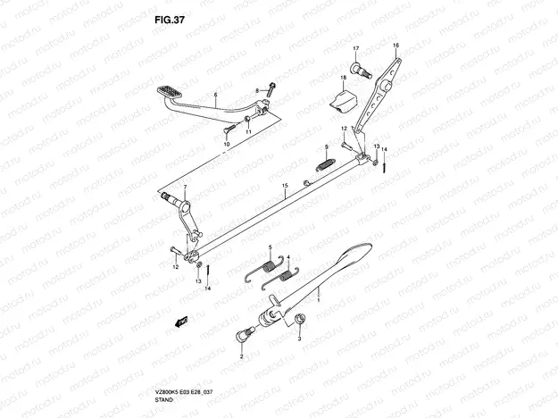 37 - STAND - REAR BRAKE