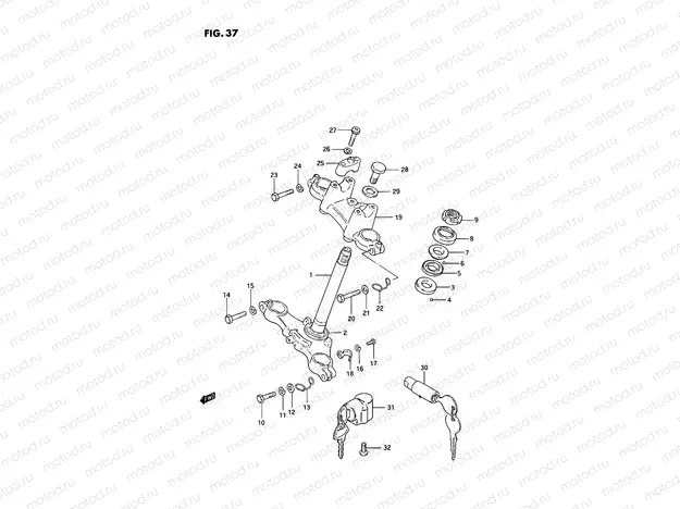 37 - STEERING STEM