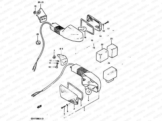 37 - TURN SIGNAL LAMP (GSX1100ESD)