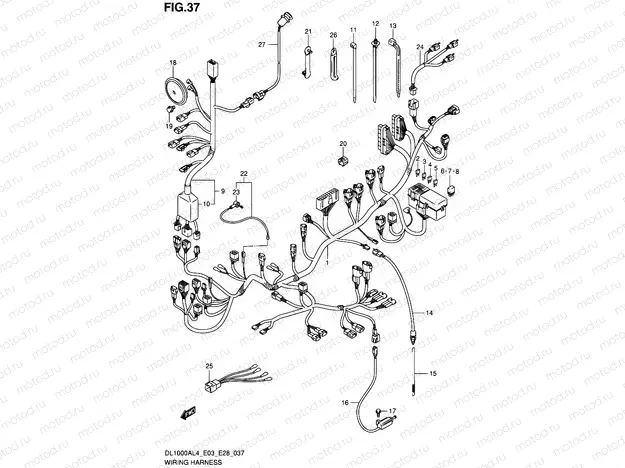 37 - WIRING HARNESS (DL1000AL4 E28)