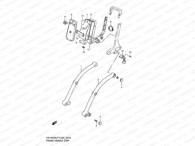 37A - FRAME HANDLE GRIP (MODEL K2/K3)