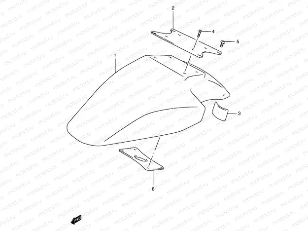 37A - FRONT FENDER (GSF1200ST/SV/SAV/SW/SAW/SX/SAX/SY/SAY)