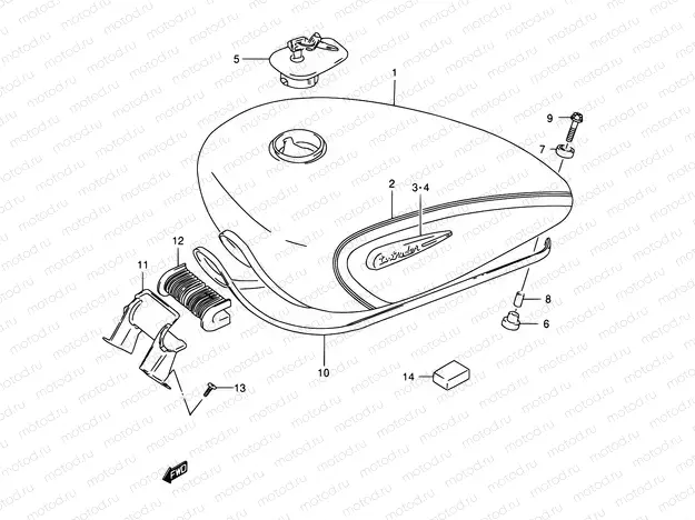 37A - FUEL TANK (MODEL K2)