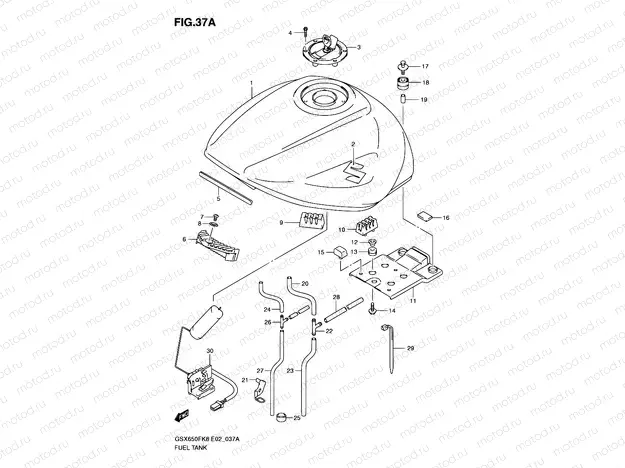 37A - FUEL TANK (MODEL K9)