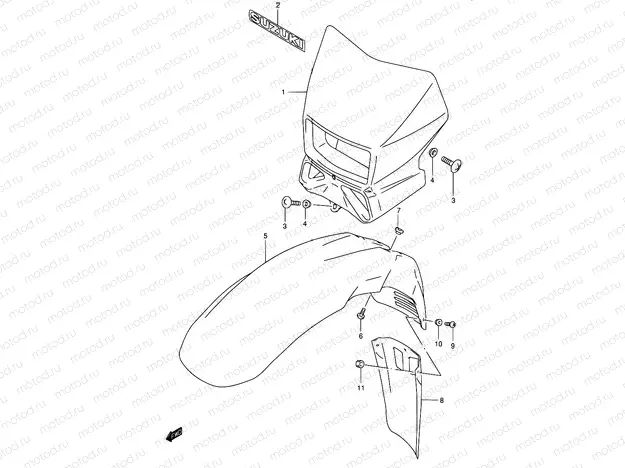 37A - HEADLAMP HOUSING (MODEL K2)