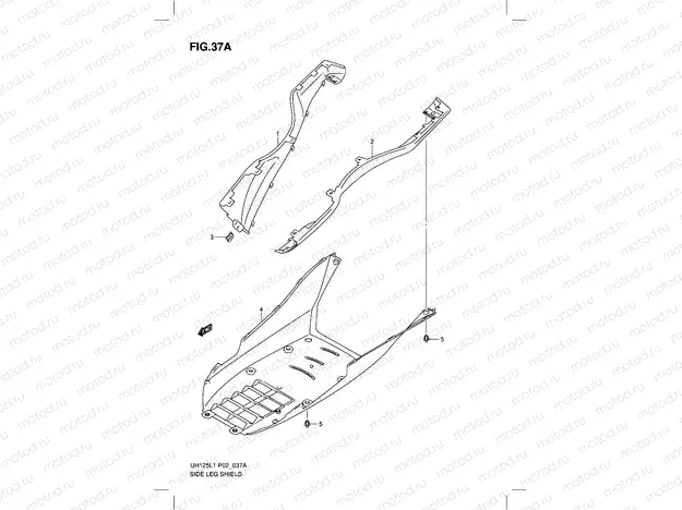 37A - SIDE LEG SHIELD (MODEL EXECUTIVE P19)