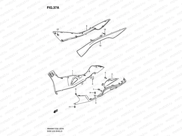 37A - SIDE LEG SHIELD (MODEL K9)