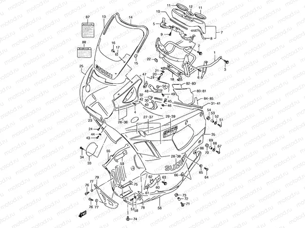 37B - COWLING (MODEL M)