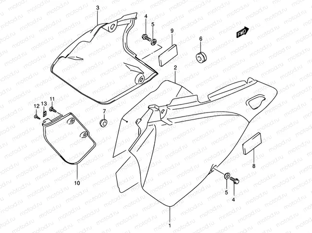 37B - FRAME COVER (MODEL K3/K4)