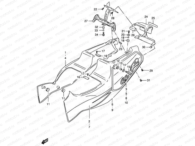37B - FRAME COVER (MODEL N)