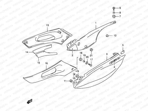 37B - FRAME COVER (MODEL X)