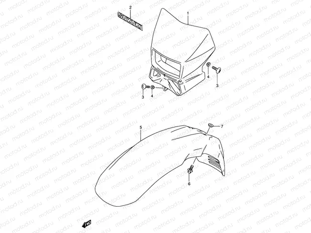 37B - HEADLAMP HOUSING (MODEL K3/K4)