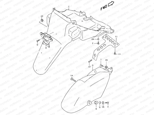37B - REAR FENDER (MODEL K1)