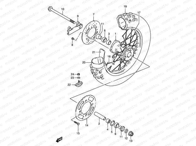 37B - REAR WHEEL (RM85K4)