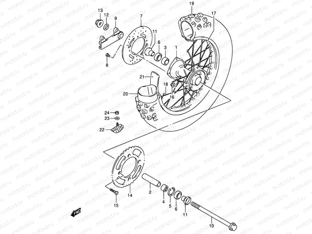 37C - REAR WHEEL (RM85LK4)