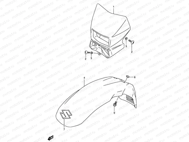 37D - HEADLAMP HOUSING (MODEL K5 E24)