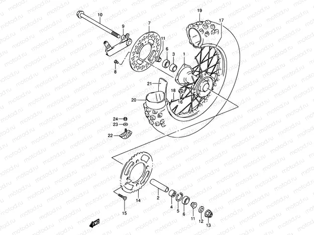 37D - REAR WHEEL (RM85K5/K6)