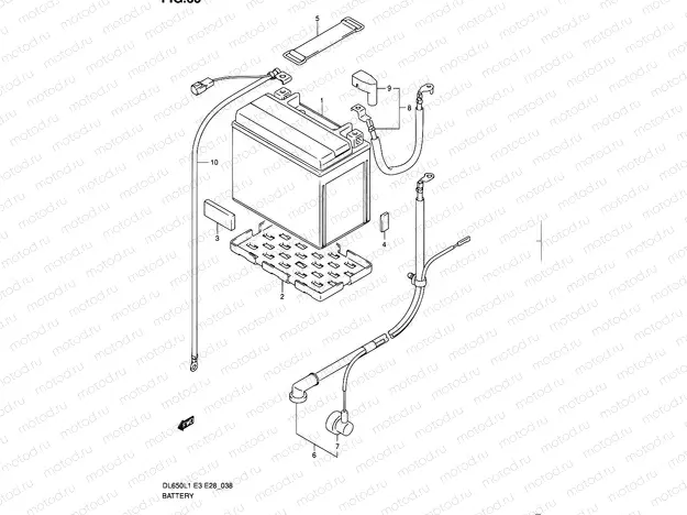 38 - BATTERY (DL650L1 E28)
