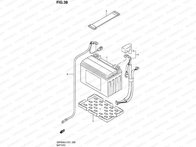38 - BATTERY (GSF650SL2 E21)