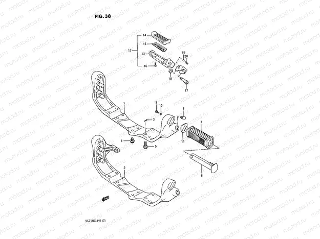 38 - FOOTREST (MODEL F/G)