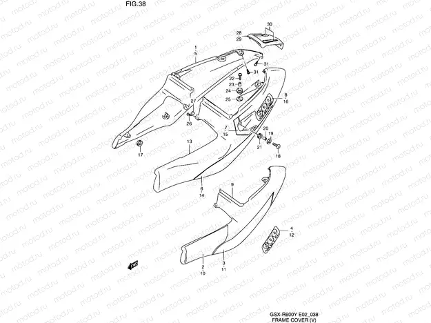 38 - FRAME COVER (MODEL V)