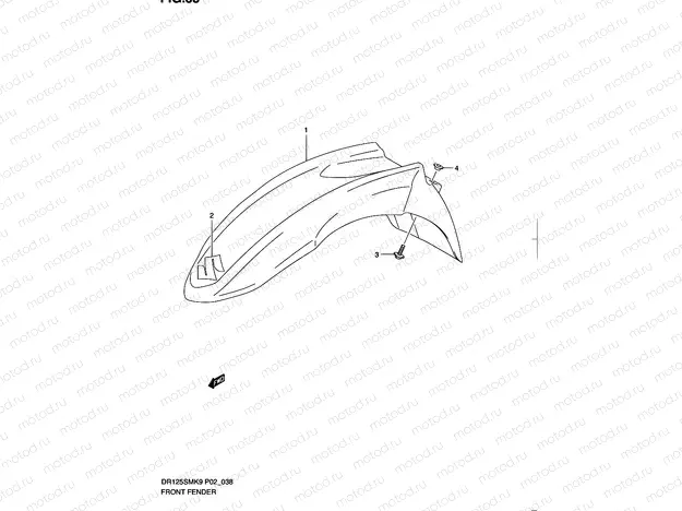 38 - FRONT FENDER