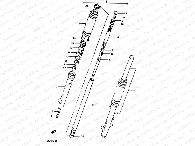 38 - FRONT FORK (MODEL F/G)