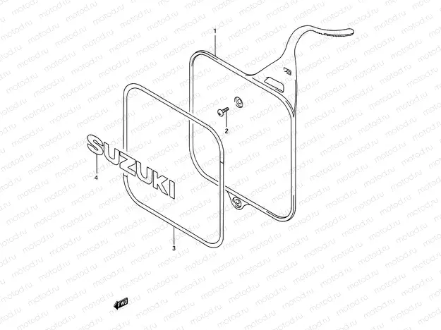 38 - FRONT NUMBER PLATE (MODEL K/L/M)
