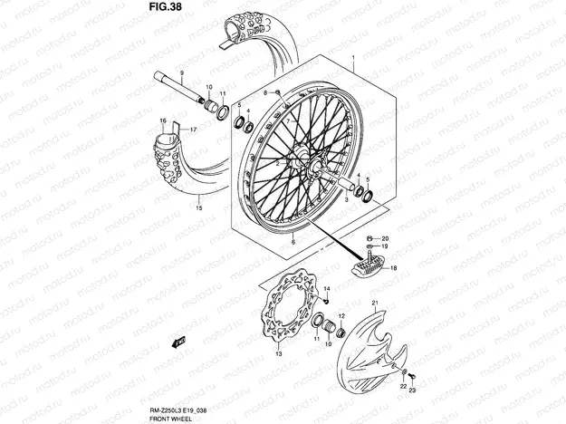 38 - FRONT WHEEL