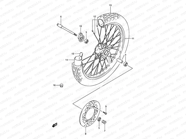 38 - FRONT WHEEL