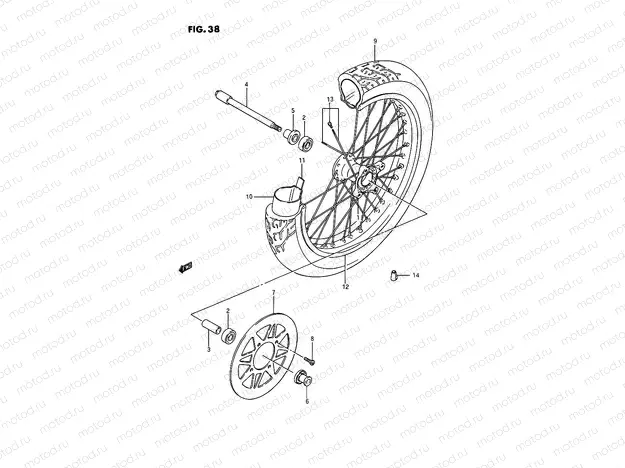 38 - FRONT WHEEL