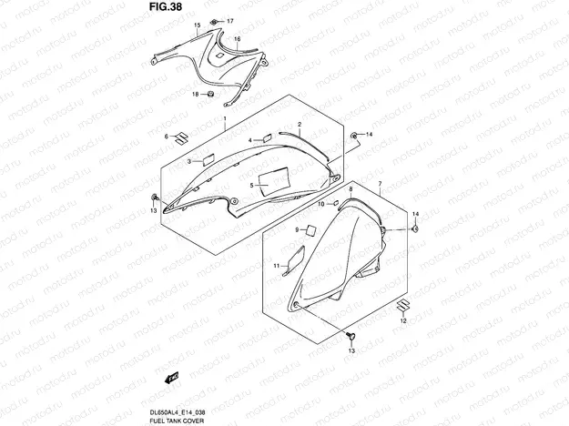 38 - FUEL TANK COVER