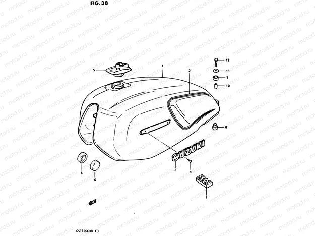 38 - FUEL TANK (GS1100GKZ)