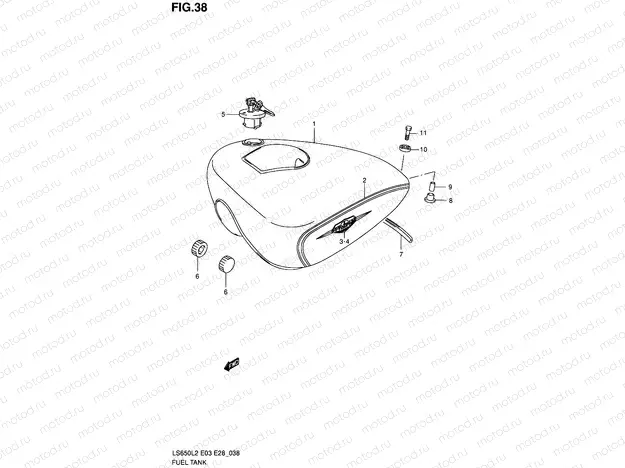 38 - FUEL TANK (LS650L2 E28)