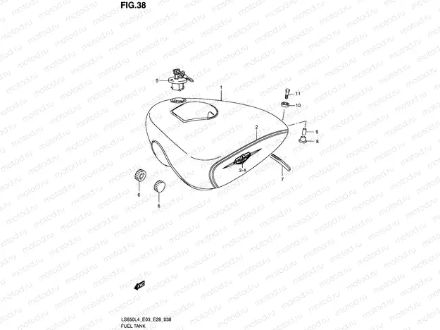 38 - FUEL TANK (LS650L4 E28)