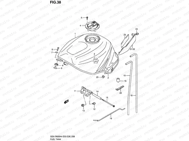 38 - FUEL TANK (MODEL K4)