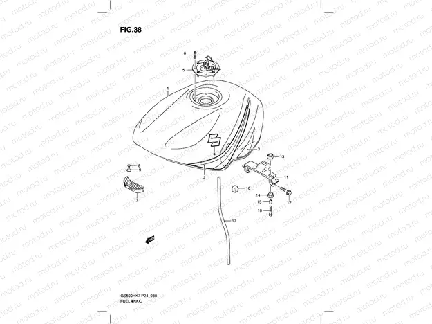 38 - FUEL TANK (MODEL K7)