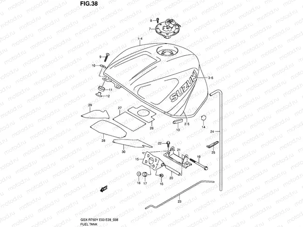 38 - FUEL TANK (MODEL Y)