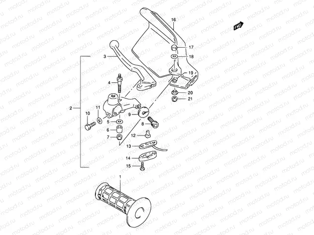 38 - LEFT HANDLE LEVER
