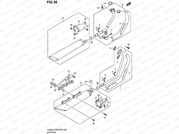 38 - MUFFLER (VL800L2 E28)