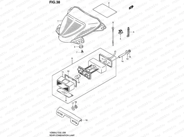 38 - REAR COMBINATION LAMP