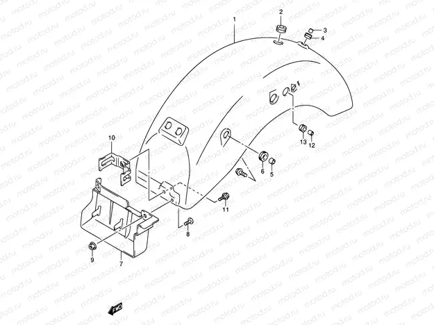 38 - REAR FENDER (MODEL Y/K1/K2/K3)