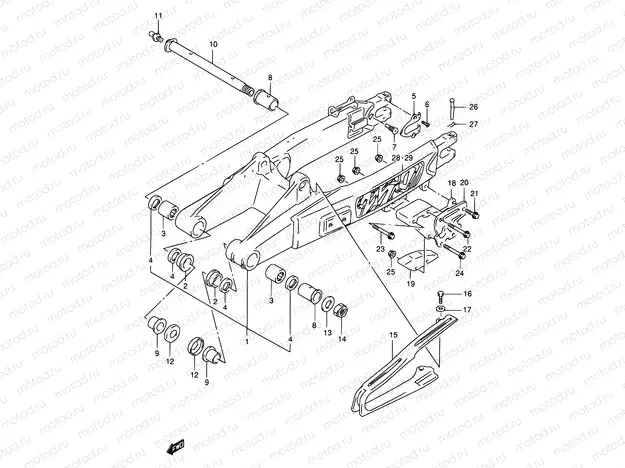 38 - REAR SWINGING ARM