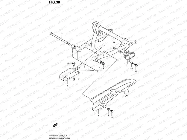 38 - REAR SWINGINGARM