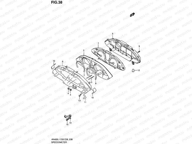 38 - SPEEDOMETER (AN400L1 E03)