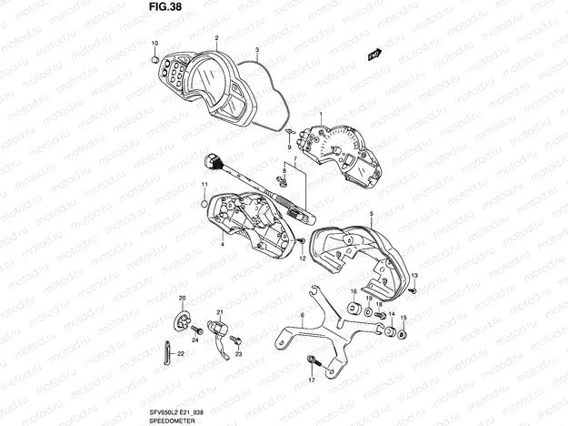 38 - SPEEDOMETER (SFV650L2 E24)