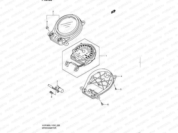 38 - SPEEDOMETER (VLR1800L1 E19)
