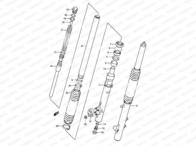38A - FRONT DAMPER (MODEL S/T E01)