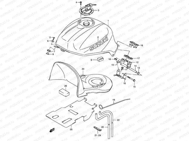 38A - FUEL TANK (SV1000K3/U1K3/U2K3)