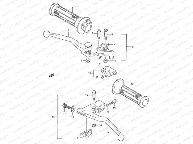 38A - HANDLE LEVER (MODEL K/L/M/N/P/R/S/T)